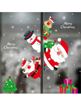 Iris Mikulás és ajándék mintás/35x50cm páraálló karácsonyi ablakdísz