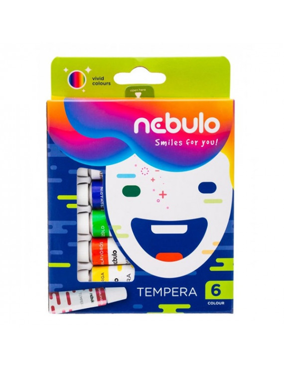Nebulo 6 féle színű tempera készlet