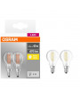 Osram Base átlátszó üveg búra/4W/470lm/2700K/E14 LED kisgömb izzó 2 db