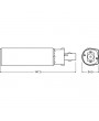 Osram DULUX D matt búra/7W/700lm/4000K/G24d-2 egy végén fejelt LED cső