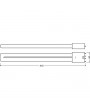 Osram DULUX L matt búra/18W/2300lm/4000K/2G11 egy végén fejelt LED cső