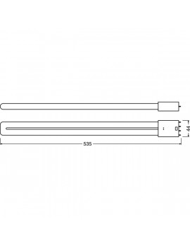 Osram DULUX L matt búra/24W/3300lm/4000K/2G11 egy végén fejelt LED cső