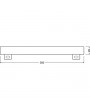 Osram LEDinestra matt üveg búra/4,5W/250lm/2700K/S14s dimmelhető LED cső izzó