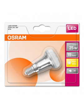 Osram Star R39 átlátszó üveg búra/1,5W/110lm/2700K/E14 LED spot izzó