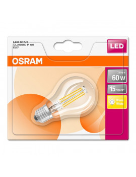 Osram Star átlátszó üveg búra/7W/806lm/2700K/E27 LED kisgömb izzó