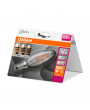 Osram Star+ üveg búra/4W/470lm/2700K/E14 3 fokozatban  szabályozható LED gyertya izzó