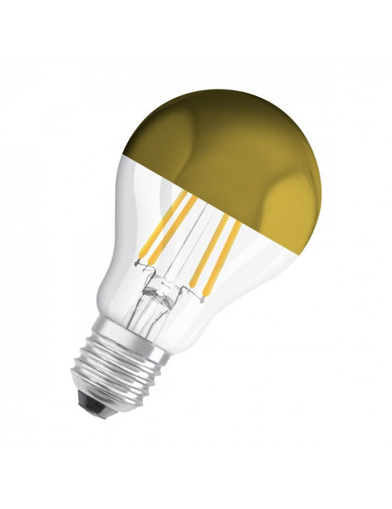 Osram Star üveg búra/6,5W/700lm/2700K/E27 arany tetőtükrös LED körte izzó