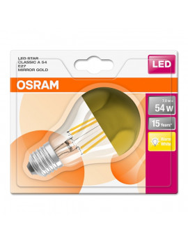 Osram Star üveg búra/6,5W/700lm/2700K/E27 arany tetőtükrös LED körte izzó