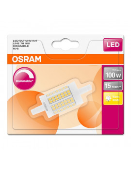 Osram Superstar műanyag búra/11,5W/1521lm/2700K/R7s dimmelhető LED ceruza izzó