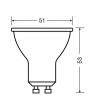 Osram Value PAR16 műanyag ház/5W/350lm/6500K/GU10/230V/36fok/70lm/W LED spot izzó