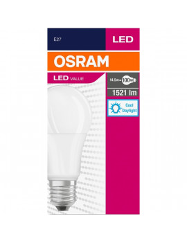Osram Value opál búra/13W/1521lm/6500K/E27 LED körte izzó