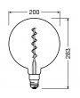 Osram Vintage átlátszó üveg búra/5W/300lm/2000K/E27 LED gömb izzó