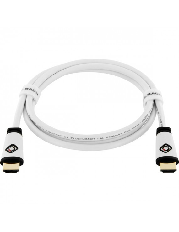 Oehlbach 130 Easy Connect 1,5m 4K High Speed fehér HDMI kábel ethernettel