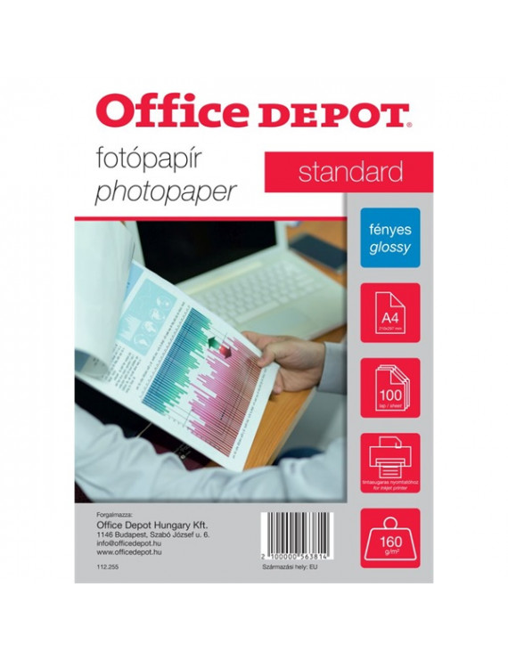 Office Depot Standard A4 160g fényes 100db fotópapír