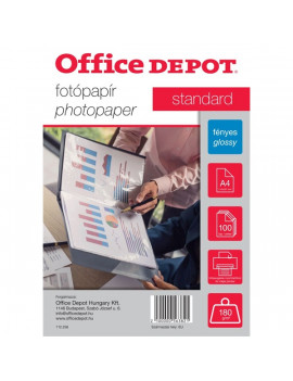 Office Depot Standard A4 180g fényes 100db fotópapír