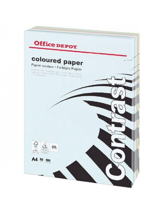 Office Depot A4 80g 50x10lapos vegyes színű másolópapír