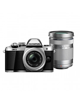Olympus E-M10 II 14-42 II R 40-150 R DZK ezüst/fekete digitális fényképezőgép