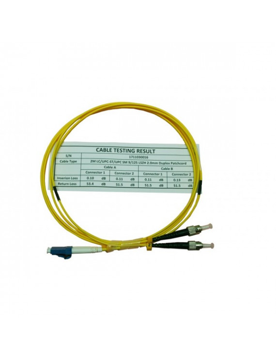 Optic 2m LC/UPC - ST/UPC SM 9/125 OS2 LSOH DLX Optikai Patch kábel