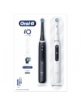 Oral-B iO Series 5 2 db-os matt fekete+fehér elektromos fogkefe szett