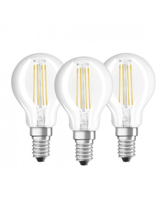 Osram Base átlátszó üveg búra/4W/470lm/4000K/E14 LED kisgömb izzó 3 db