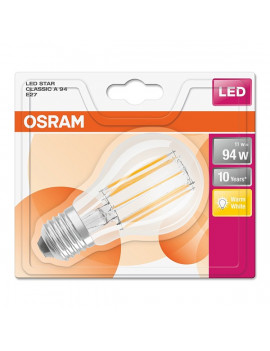 Osram Star átlátszó üveg búra/11W/1521lm/2700K/E27 LED körte izzó