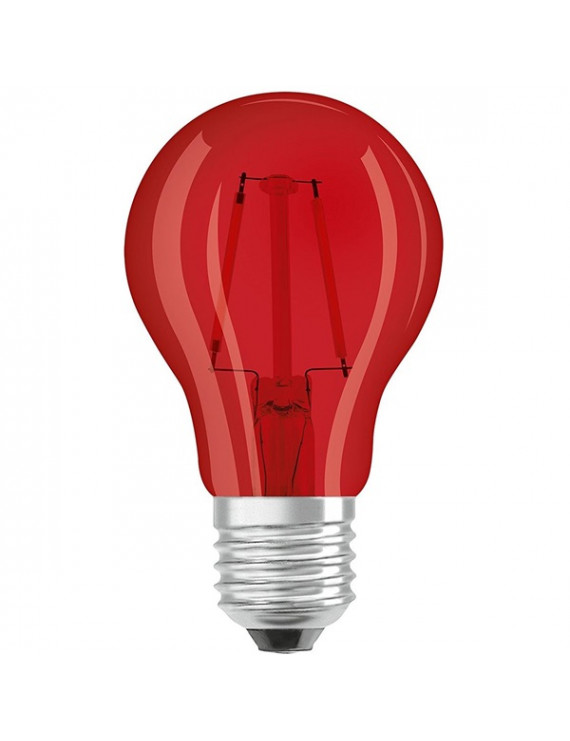 Osram Star üveg búra/2,5W/45lm/3000K/E27/piros LED körte izzó