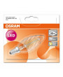 Osram Star átlátszó üveg búra/4W/470lm/2700K/E14/100mm LED csavart gyertya izzó