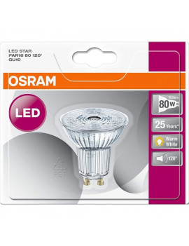 Osram Star PAR16 üveg ház/6,9W/575lm/2700K/GU10/230V/120fok/83lm/W LED spot izzó
