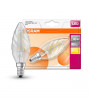 Osram Star átlátszó üveg búra/4W/470lm/2700K/E14/100mm LED csavart gyertya izzó