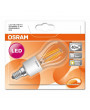 Osram Superstar átlátszó üveg búra/4,5W/470lm/2700K/E14  szabályozható LED kisgömb izzó