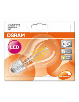 Osram Superstar Filament 4 W/827 40 E27 470 lumen szabályozható LED körte izzó