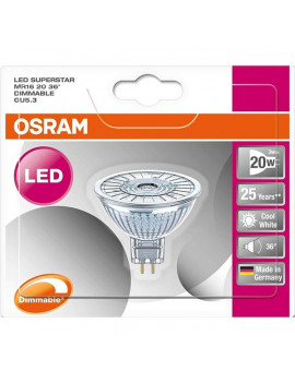 Osram Superstar MR16 üveg ház/3,4W/230lm/4000K/GU5.3 dimmelhető LED spot izzó