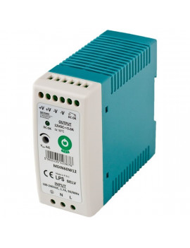 POS POWER MDIN60W12 12V/5A 60W DIN sínre szerelhető LED tápegység