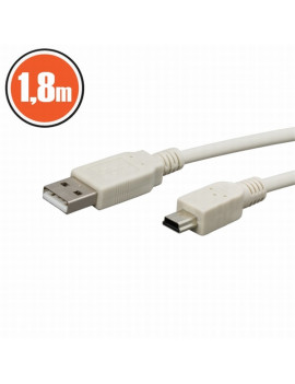 PRC USB 2.0 A - mini USB 2.0 B 1.8m kábel