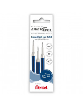 Pentel EnerGel 3 db/csomag 0.35mm zselés kék rollerirón betét