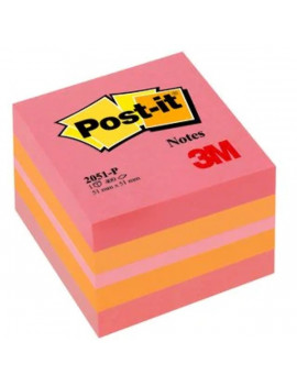 Post-it 51×51mm 400lap rózsaszin öntapadó mini jegyzetkocka