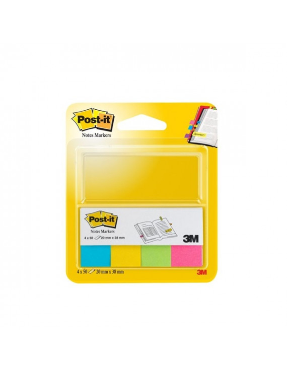 Post-it 670-4U 20×38mm 4×50db színes jelölőlap