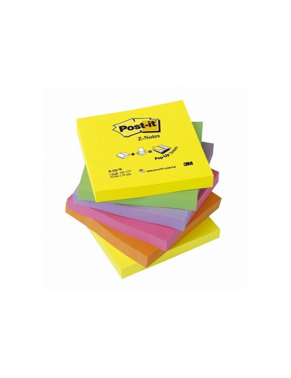 Post-it R-330-NR 76×76mm 6 tömb/cs színes Z-tömb