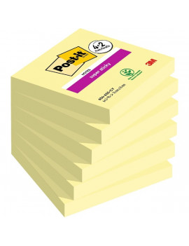 Post-it Super Sticky kanári sárga 76x76mm 90lapos 4+2db jegyzettömb
