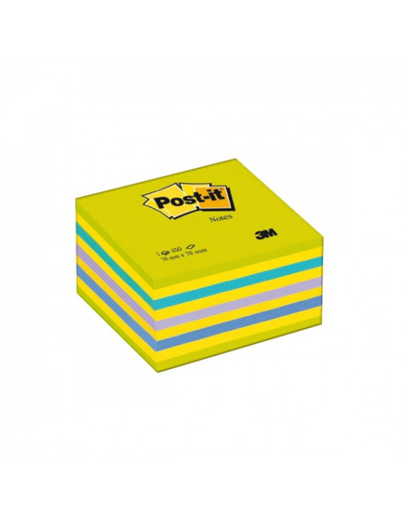 3M Post-it lemon 76x76mm 450 lapos öntapadó kockatömb