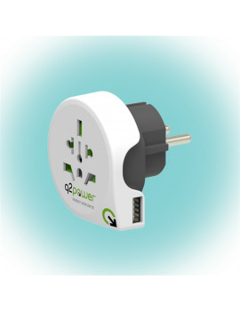 Q2 Power Q2WE-USB Világ - Európa USB utazó adapter