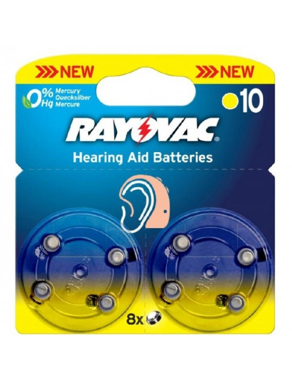 RAYOVAC 10AU-6MFAS BLI8 hallókészülék elem