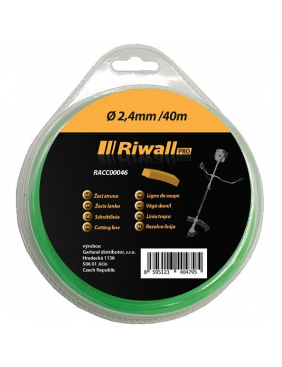 Riwall RACC00046 2,4 mm/40m szögletes fűkasza damil