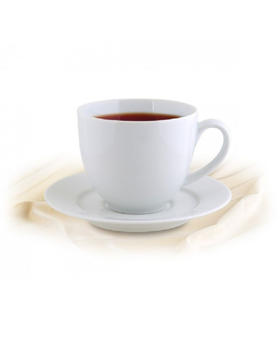 Rotberg Basic fehér 38cl 6b-os porcelán teás csésze+alj szett