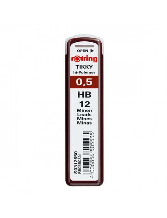 Rotring 0,5mm HB 12db-os nyomósirón betét