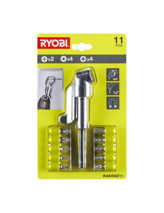 Ryobi RAKRAD11 11db-os bitekkel sarokcsavarhúzó adapter