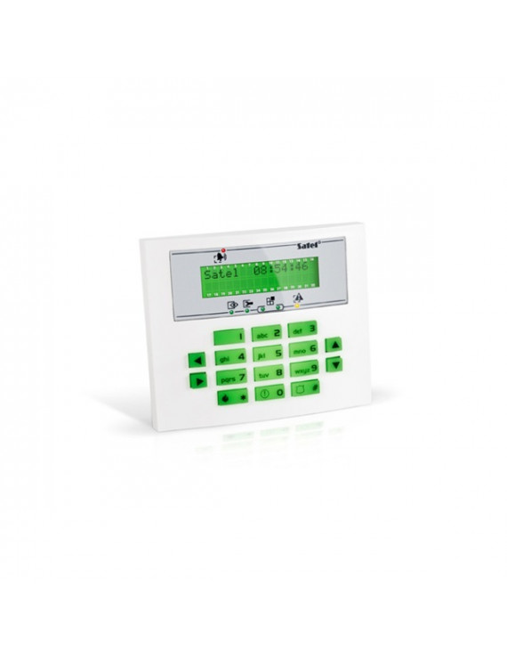 SATEL INTKLCDSGR zöld világítással/fedlap nélkül/INTEGRA LCD kezelő