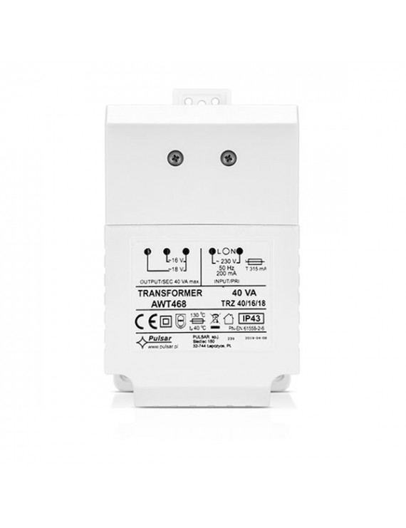 SATEL TR40VA 230/16/18 VAC/50Hz/40VA/transzformátor