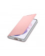 Samsung OSAM-EF-NG991PPEG Galaxy S21 Smart LED view pink oldalra nyíló tok
