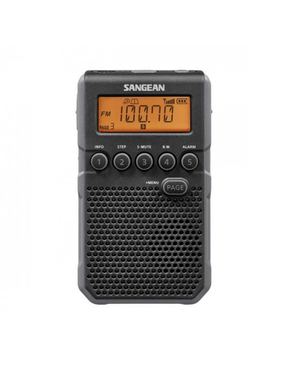 Sangean DT-800 digitális szintézeres FM-RDS hangszórós fekete zsebrádió
